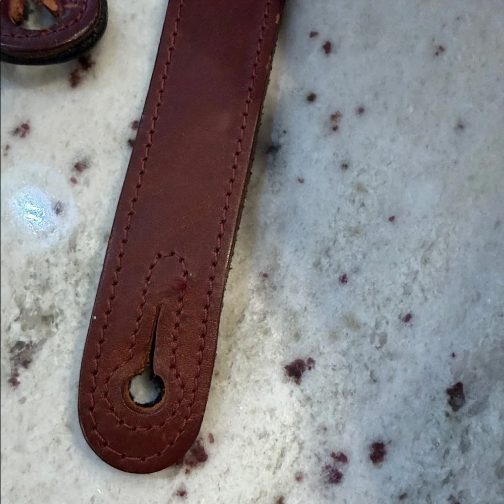 Elegant Black and Brown Leather Belt